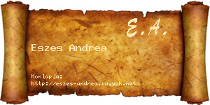 Eszes Andrea névjegykártya